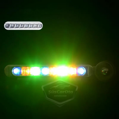 Luz diurna LED inalámbrica de energía eólica para coche, 8 LED, con volantes, sin electricidad, impermeable, RGB de colores ONG77