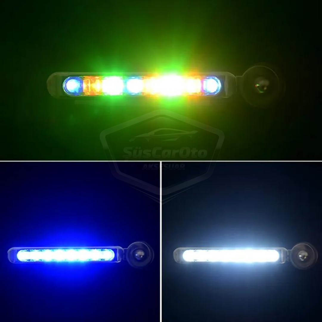 Luz diurna LED inalámbrica de energía eólica para coche, 8 LED, con volantes, sin electricidad, impermeable, RGB de colores ONG77