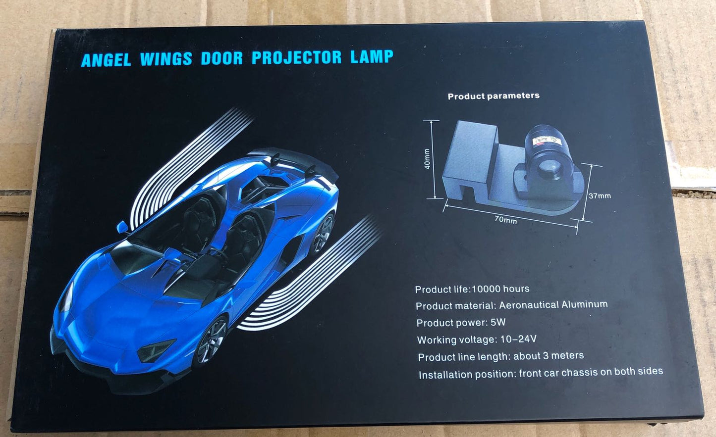 Ángel Led alas de ángel blancas de 12 voltios para coche y moto
