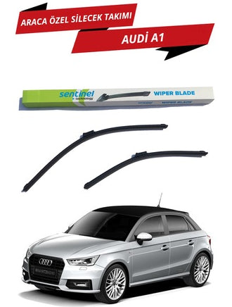 Audi A1 2011-2017 Equipo de escobillas limpiaparabrisas delanteras tipo banana Sentinel específico para el vehículo Derecho Izquierdo