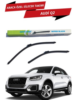 Audi Q2 2016 en adelante, juego de limpiaparabrisas delanteros planos específicos para vehículo Sentinel, izquierdo y derecho