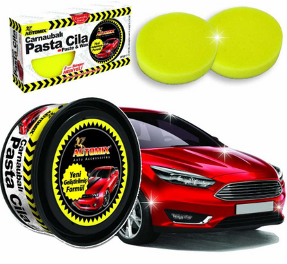 Set de Cera en Pasta de Carnauba Automix 200 g con 2 Esponjas de Regalo