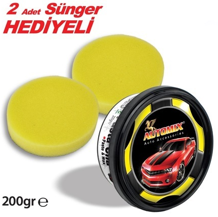 Set de Cera en Pasta de Carnauba Automix 200 g con 2 Esponjas de Regalo