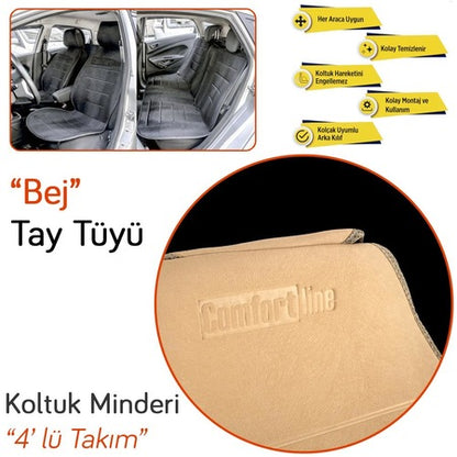 Funda para asiento Automix Tay Tüyü Práctico Universal Negro-Beige-Gris