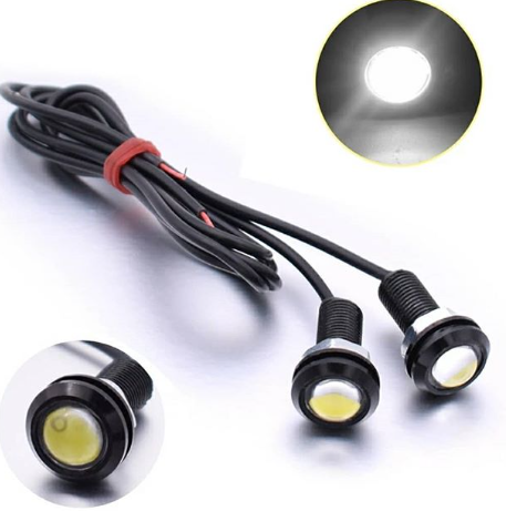 2 unidades de luz diurna Eagle Eye LED para espejo, blanca