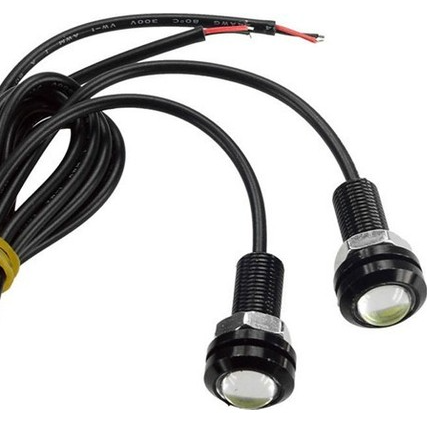 2 unidades de luz diurna Eagle Eye LED para espejo, blanca