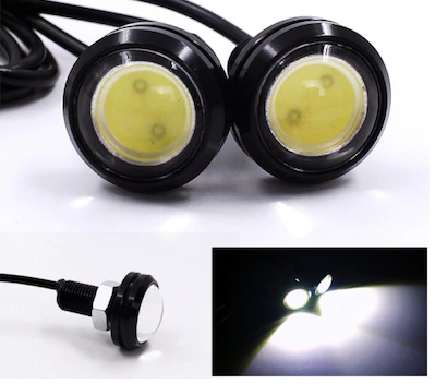 2 unidades de luz diurna Eagle Eye LED para espejo, blanca