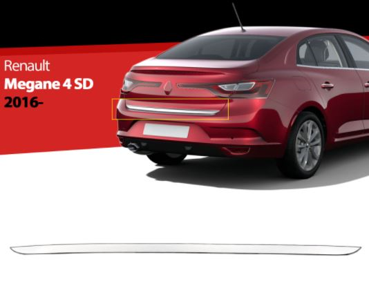 Embellecedor Cromado Inferior Maletero Renault Megane 4 Sedan 2016 y posteriores