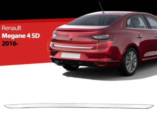 Embellecedor Cromado Inferior Maletero Renault Megane 4 Sedan 2016 y posteriores
