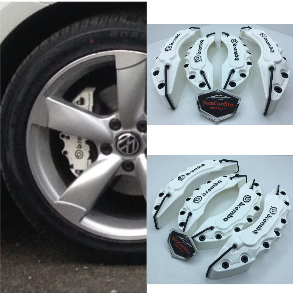 Juego de 4 tapas de pinza de freno Brembo universales para 17'' y más, blancas