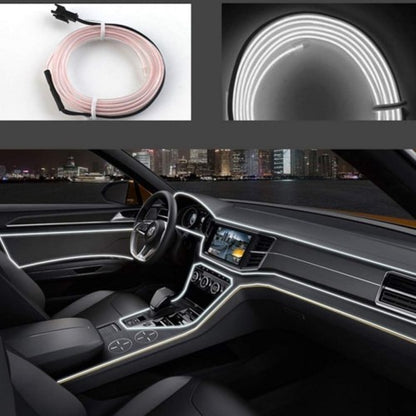 Luz LED de neón para salpicadero de coche, de 2 metros, blanca