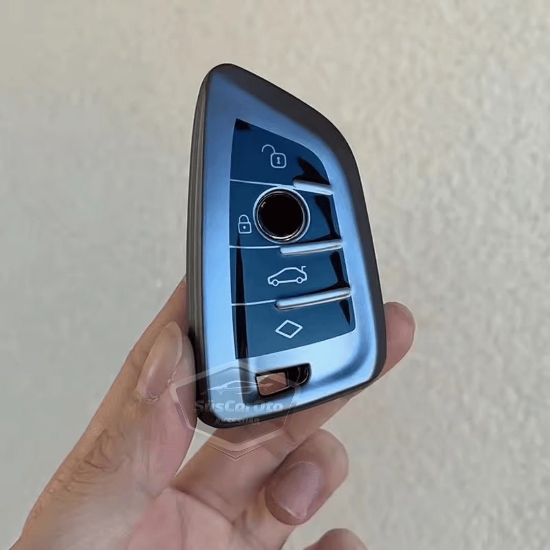 Funda de silicona para llave de coche BMW Serie 1, 3, 5, 6, 7 G32 G30 G20 G11 y X1 X3 X5 X6 X7 y Z4 M, carcasa amortiguadora de llave, llavero, gris titanio oscuro PNT110
