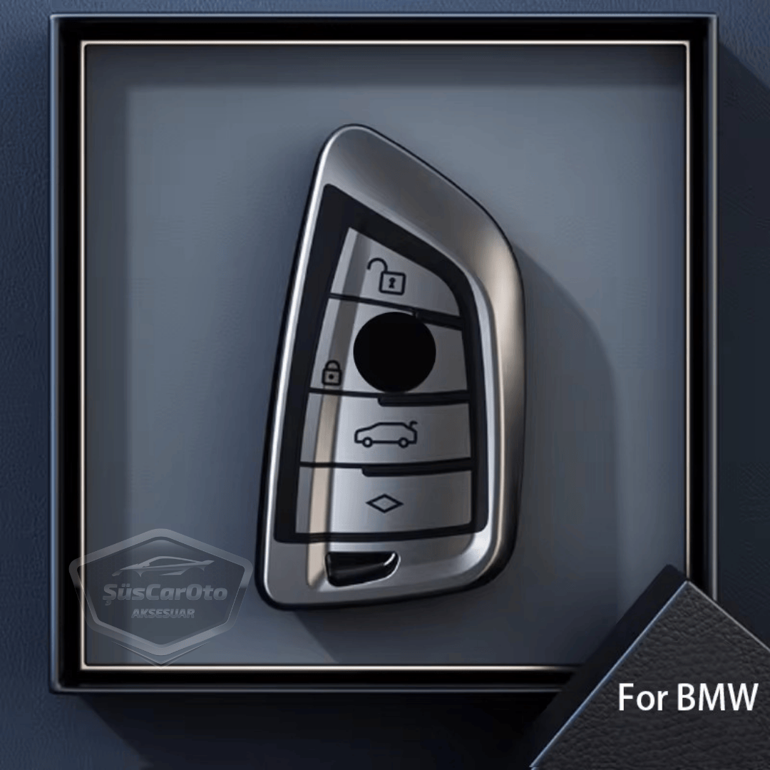 Funda de silicona para llave de coche BMW Serie 1, 3, 5, 6, 7 G32 G30 G20 G11 y X1 X3 X5 X6 X7 y Z4 M, carcasa amortiguadora de llave, llavero, gris titanio oscuro PNT110