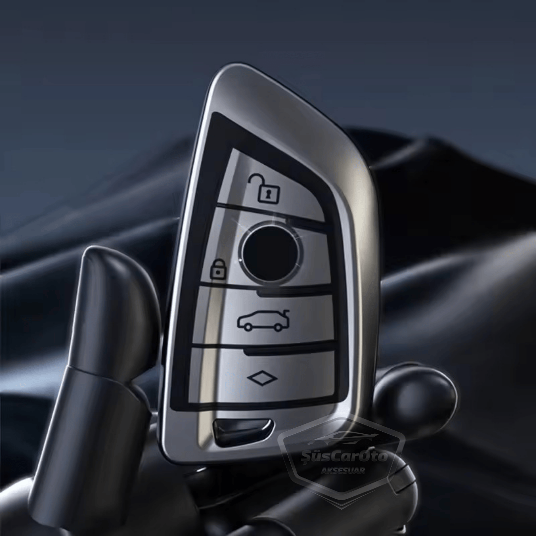 Funda de silicona para llave de coche BMW Serie 1, 3, 5, 6, 7 G32 G30 G20 G11 y X1 X3 X5 X6 X7 y Z4 M, carcasa amortiguadora de llave, llavero, gris titanio oscuro PNT110