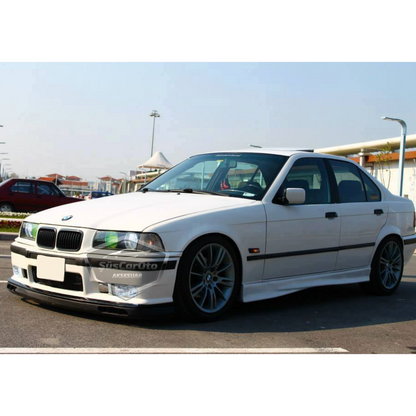 Labio universal Laguna compatible con BMW Serie 3 E36 1990-2000, labio delantero flexible de 2 piezas, extensión de parachoques delantero, faldón deflector de guardabarros