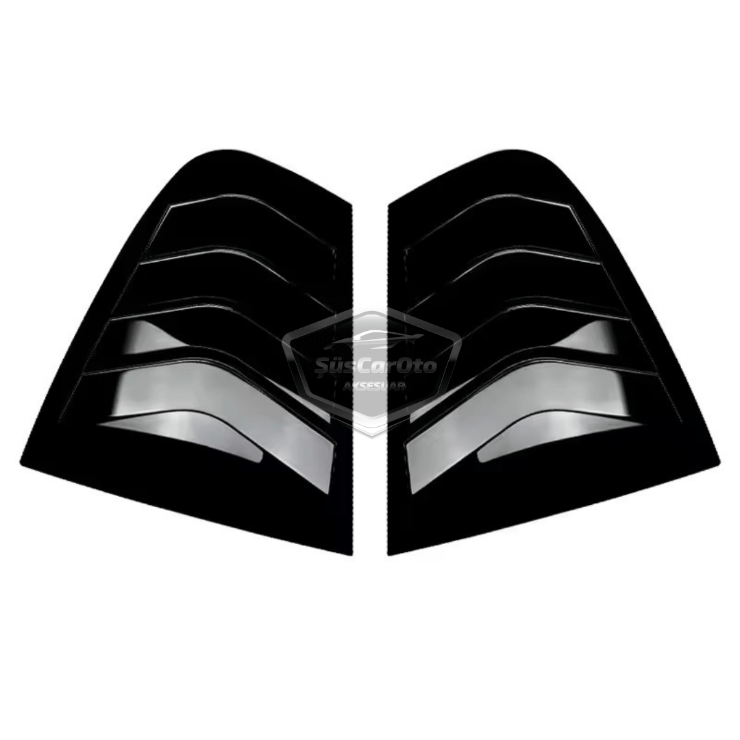 BMW Serie 3 F30 2012-2018 Compatible con rejilla de ventana de ventilación, visera de ventana de ventilación, importada, derecha e izquierda, juego, negro brillante, 1ra clase