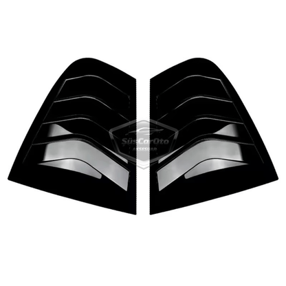 BMW Serie 3 F30 2012-2018 Compatible con rejilla de ventana de ventilación, visera de ventana de ventilación, importada, derecha e izquierda, juego, negro brillante, 1ra clase