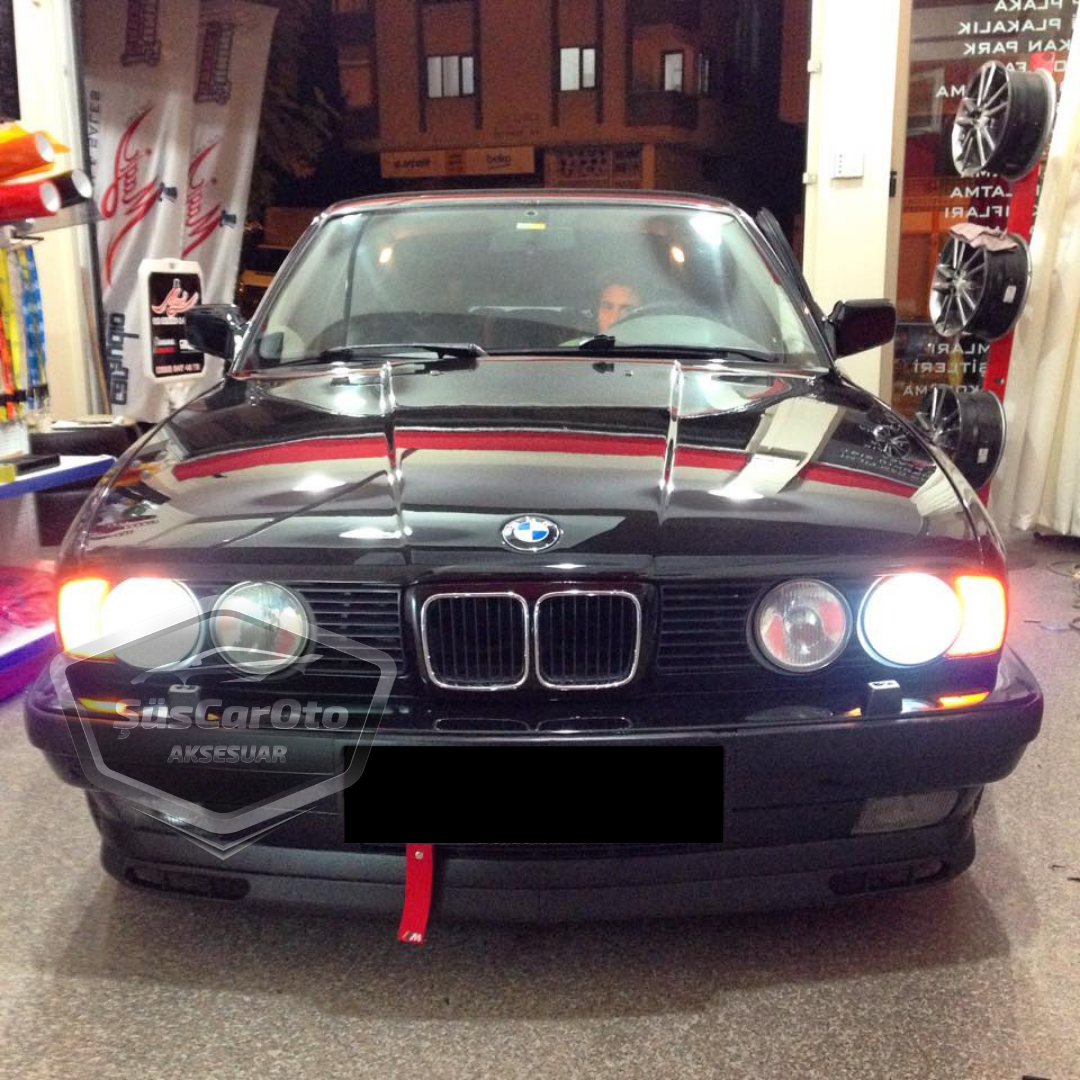 Labio Universal Laguna compatible con BMW Serie 5 E34 1987-1996, labio delantero flexible, 2 piezas, separador de paragolpes, faldón delantero