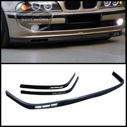 BMW Serie 5 E39 1995-2004 compatible, labios universales Laguna, labios frontales flexibles, 2 piezas, extensión de parachoques delantero, alerón inferior, guardabarros