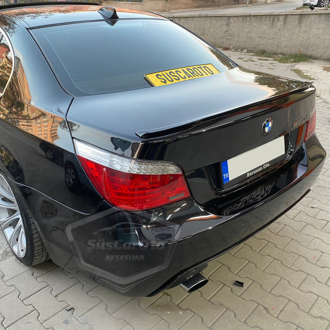 Alerón trasero tipo Samurai M3 para BMW Serie 5 E60 2003-2010, moldura de maletero, negro brillante Piano Black