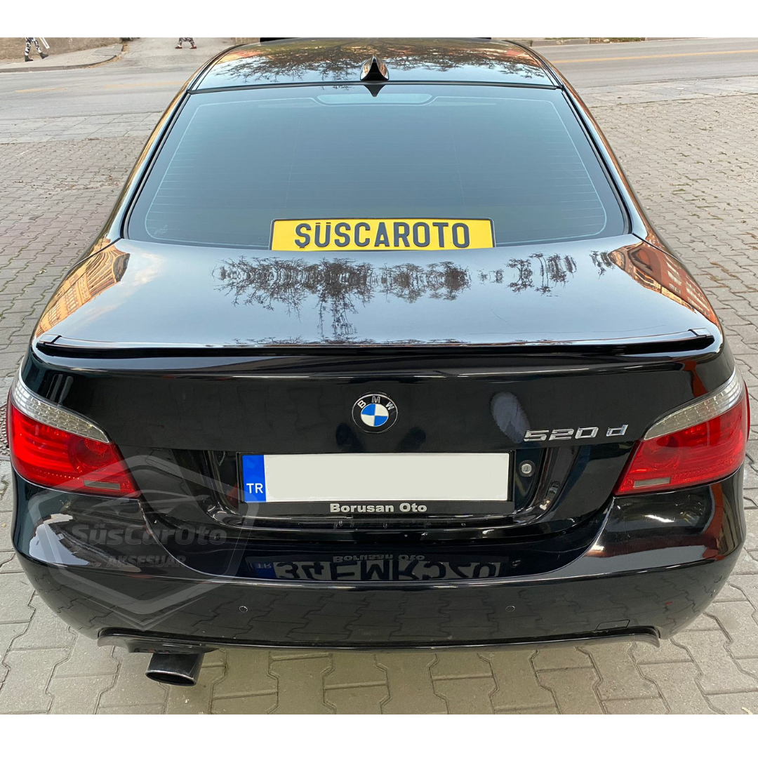 Alerón trasero tipo Samurai M3 para BMW Serie 5 E60 2003-2010, moldura de maletero, negro brillante Piano Black