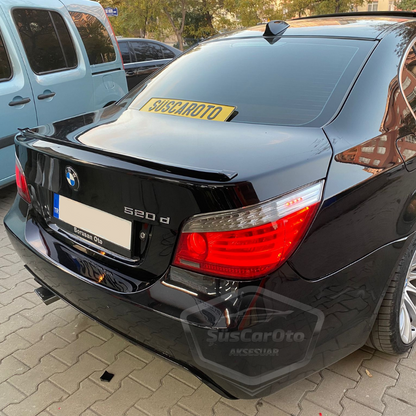 Alerón trasero tipo Samurai M3 para BMW Serie 5 E60 2003-2010, moldura de maletero, negro brillante Piano Black