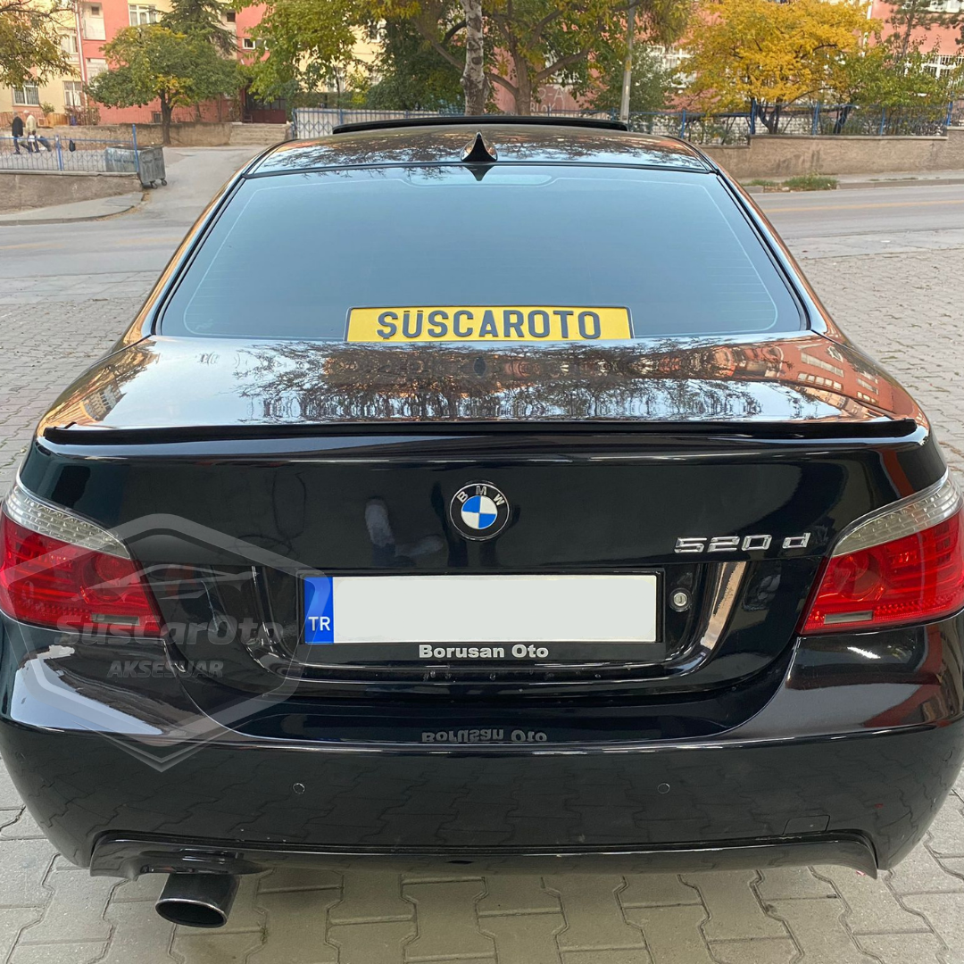 Alerón trasero tipo Samurai M3 para BMW Serie 5 E60 2003-2010, moldura de maletero, negro brillante Piano Black