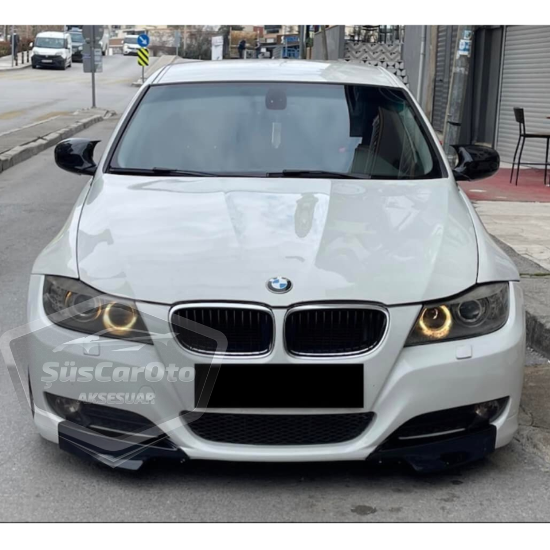 BMW E90 LCI Facelift 2008-2011 Serie 3 Tapas de Espejo Murciélago Bat Wing Negro Piano Plástico ABS