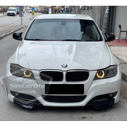 BMW E90 LCI Facelift 2008-2011 Serie 3 Tapas de Espejo Murciélago Bat Wing Negro Piano Plástico ABS