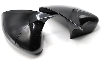 Cubierta de espejo retrovisor tipo Batman para BMW E92 Pre-Facelift 2006-2010, Negro Piano, Plástico ABS
