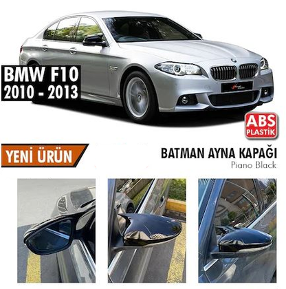 BMW F10 2010-2013 Carcasa de espejo retrovisor Batman Bat ABS Plástico Negro Piano