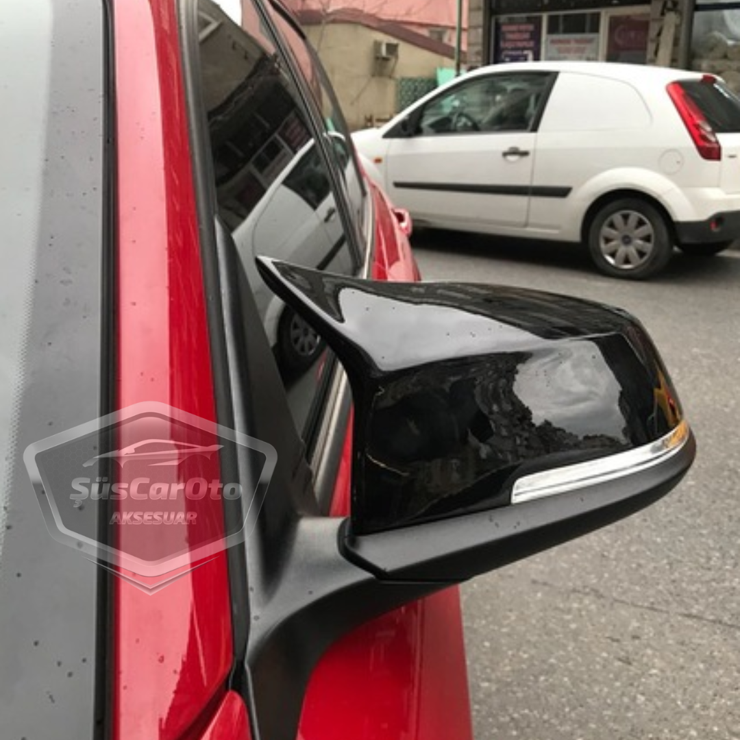 BMW F30-F32-F20 2012-2018 Cubierta de espejo de murciélago Batman, plástico ABS Piano Black