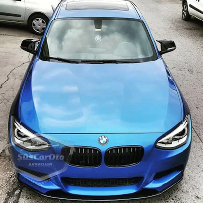 BMW F30-F32-F20 2012-2018 Cubierta de espejo de murciélago Batman, plástico ABS Piano Black