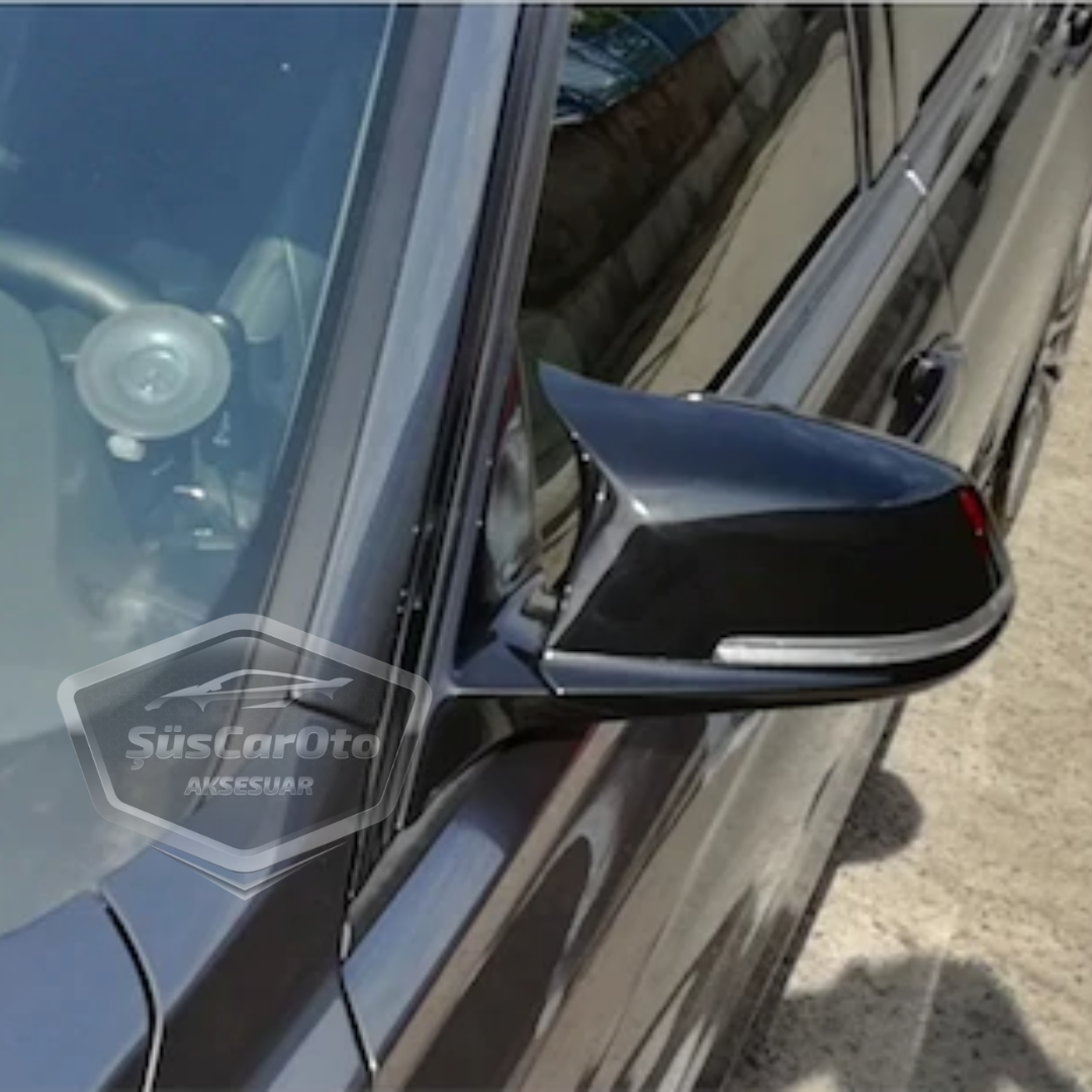 BMW F30-F32-F20 2012-2018 Cubierta de espejo de murciélago Batman, plástico ABS Piano Black