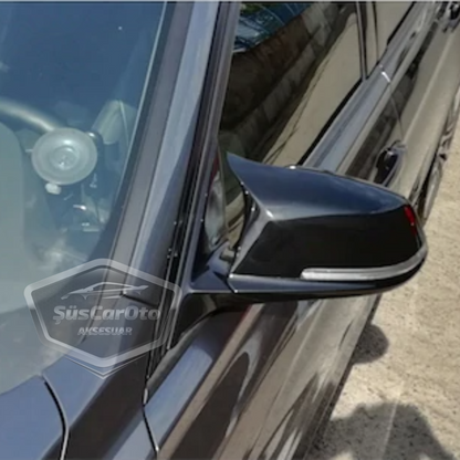 BMW F30-F32-F20 2012-2018 Cubierta de espejo de murciélago Batman, plástico ABS Piano Black