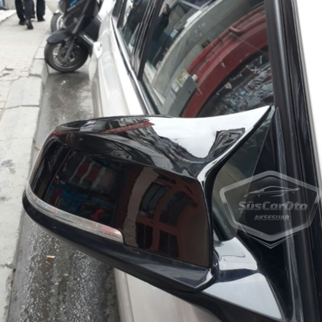 BMW F30-F32-F20 2012-2018 Cubierta de espejo de murciélago Batman, plástico ABS Piano Black