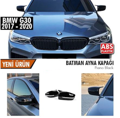 BMW G30 Serie 5 Batman Cubiertas de Espejo Retrovisor Murciélago Plástico ABS Negro Piano