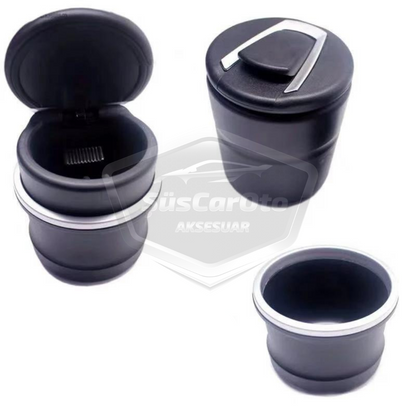 Cenicero de coche deportivo tipo BMW con portavasos, cenicero de coche, cenicero de coche, negro