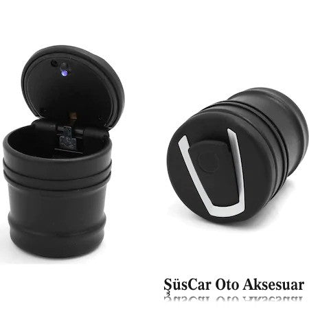 Cenicero de coche deportivo BMW tipo Mini con luz LED azul