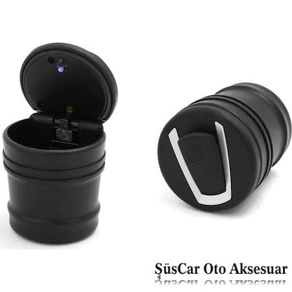 Cenicero de coche deportivo BMW tipo Mini con luz LED azul
