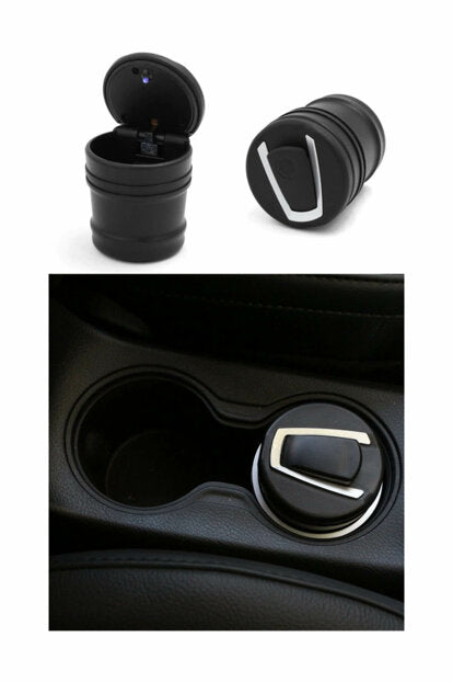 Cenicero de coche deportivo BMW tipo Mini con luz LED azul