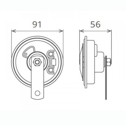 Bocina Bosch Di Dit 2 Unidades 12V 110 dB