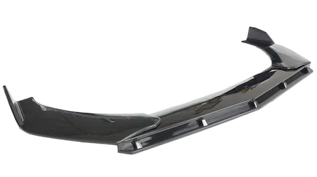 Labio BRABUS flexible universal de 3 piezas en plástico ABS negro piano con aleta