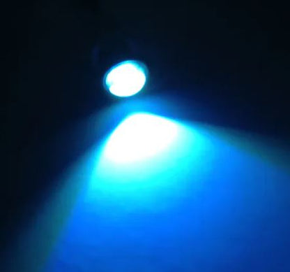 Par de luces LED de ojo de águila para debajo del espejo, luz diurna, azul hielo-naranja-blanco