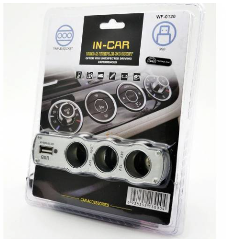 Adaptador USB para encendedor de coche, divisor de enchufe, cargador múltiple