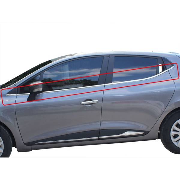 Renault Clio 4 HB molduras cromadas para ventanas, 8 piezas, 2012 y posteriores