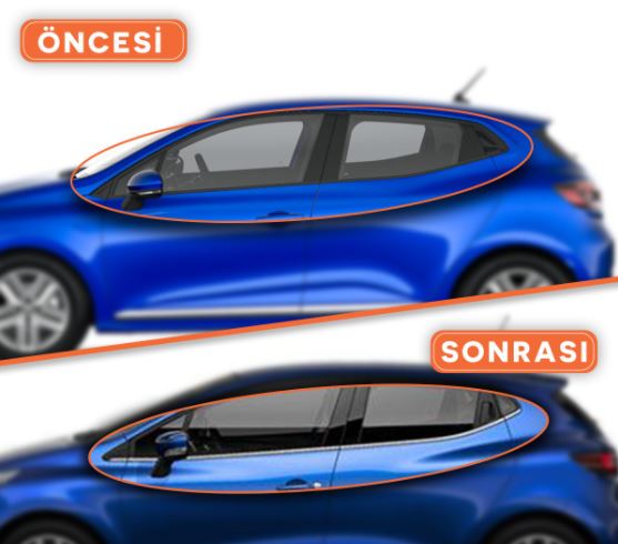 Renault Clio 4 HB molduras cromadas para ventanas, 8 piezas, 2012 y posteriores