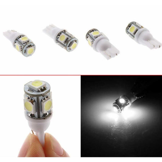 CARUB Luz estroboscópica LED blanca de 5 diodos para faros con doble función