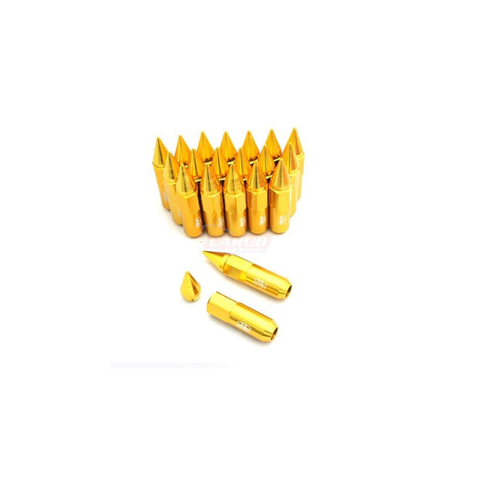 CARUB Blox Juego de Pernos de Rueda Puntiagudos Amarillo 20 Unidades