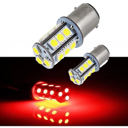 Carub Bombilla LED de Freno Trasero Doble-Simple Casquillo 18 LED ROJO